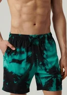 Majtki męskie - BOKSERKI KĄPIELOWE ATLANTIC KMB-227 WL25 ZIE/CZA (kolor zielony- czarny, rozmiar XXL) - miniaturka - grafika 1