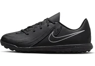 Piłka nożna - Nike Jr Phantom Gx II Club TF chłopięce buty piłkarskie, czarny, 36.5 EU - miniaturka - grafika 1