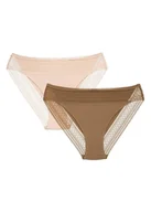 Majtki damskie - Majtki figi Pakis 2-pak Esotiq beżowy, brązowy XL - miniaturka - grafika 1
