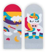 Skarpetki dla dzieci - Zabawne Stopki Z Jednorożcem - Happy Unicorn Kids - 23-26 - miniaturka - grafika 1