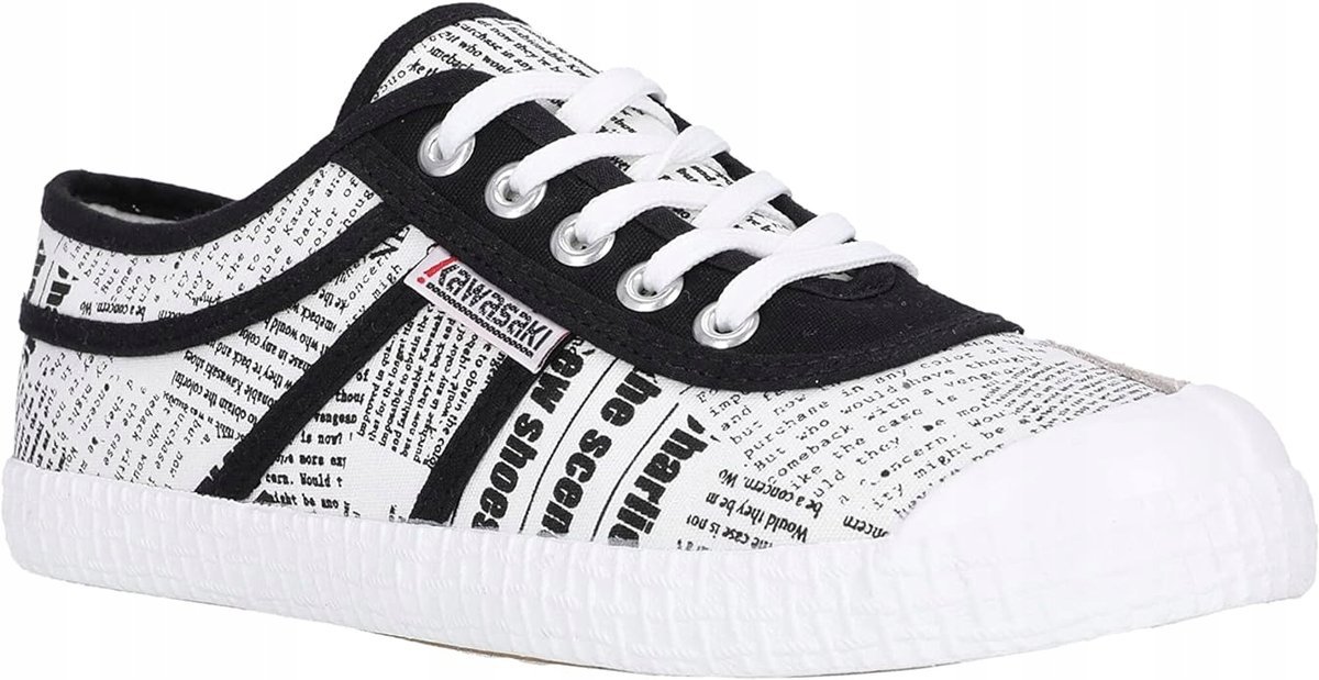 KAWASAKI DAMSKIE TRAMPKI WIĄZANE Z NAPISAMI 41 ŻTS