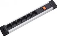 Listwy zasilające - Listwa zasilająca Bachmann 6x 6 gniazd 2 m czarna - miniaturka - grafika 1
