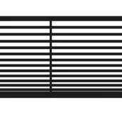 Ogrodzenia - Polbram Brama przesuwna Bali II 5x1,5 m prawa czarna - miniaturka - grafika 1