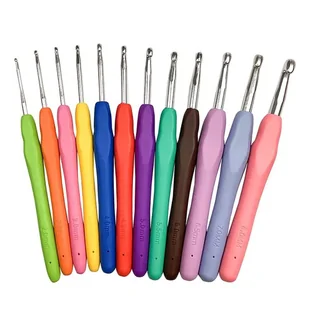 Zestaw szydełek do szydełkowania szydełka kolorowe 12 szt. od 2 do 8 mm - Pasmanteria Zestaw szydełek do szydełkowania szydełka kolorowe 12 szt. od 2 do 8 mm - Pasmanteria - miniaturka - grafika 1