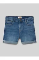 Spodnie sportowe damskie - Szorty jeansowe o kroju slim fit z mieszanki bawełny model PHINE - Only - miniaturka - grafika 1