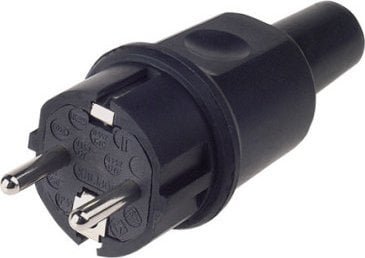 Bachmann Solidna gumowa wtyczka BACHMANN, system francuski, IP44, czarna