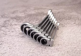 KLUCZ PŁASKO-OCZKOWY PRZEGUBOWY, Z GRZECHOTKĄ JEDNOKIERUNKOWĄ 72 ZĘBY, 8mm King Tony - Klucze i nasadki - miniaturka - grafika 2