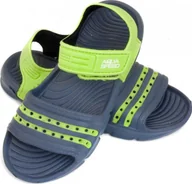 Buty dla dziewczynek - Aqua-Speed Klapki Basenowe Granatowe Noli r. 34 - miniaturka - grafika 1