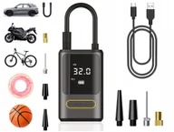 Akcesoria motoryzacyjne - KOMPRESOR SAMOCHODOWY PRZENOŚNY MINI POMPKA ELEKTRYCZNA DO AUTA ROWERU - miniaturka - grafika 1