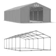 Altany ogrodowe - Namiot Magazynowy Całoroczny 6x10x2 Szary SUMMER PLUS MSD - miniaturka - grafika 1
