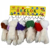 Breloki - FUTRZANY BRELOK Z OGONEM MYSZKA PUCHATA ZAWIESZKA DO KLUCZY ZESTAW 12SZT - miniaturka - grafika 1