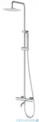 Baterie umywalkowe - Corsan Lugo kolumna prysznicowa z termostatem i wylewką chrom CMN01TCHW | - miniaturka - grafika 1