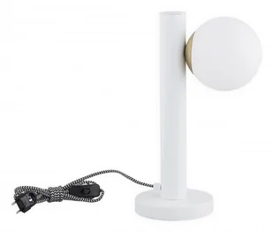 Lemir Lampa stołowa Ente BIA 1x60W biały matowy + patyna O2818 L1 BIA - Lampy stojące - miniaturka - grafika 1