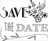 Scrapbooking - Aladine Stempel, napis Save the Date - miniaturka - grafika 1