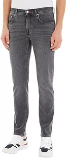 Tommy Hilfiger Męskie spodnie jeansowe Straight Denton STR Steeler Grey Denim spodnie, 33W / 36L, Steeler szary, 33W / 36L - Spodenki męskie - miniaturka - grafika 1