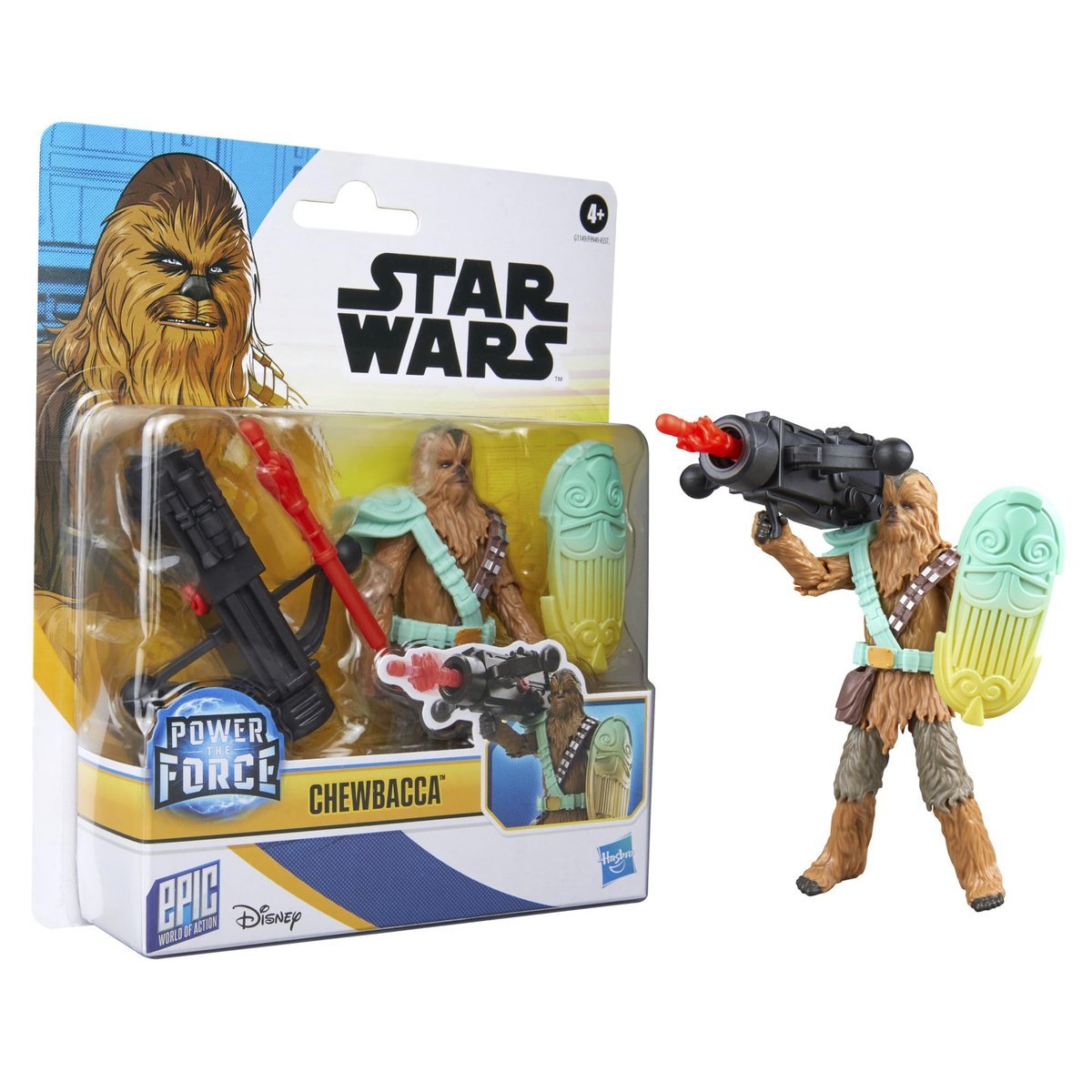 STAR WARS Epic World of Action Chewbacca 4-calowa figurka akcji Deluxe i 4