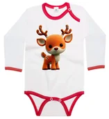 Body dla niemowląt - Body dziecięce Słodki Mały Jelonek Jeleń Zima Śnieg Święta 98/104 - miniaturka - grafika 1