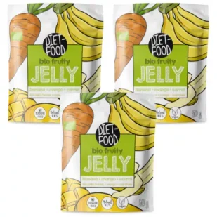 Diet-Food Żelki banan, mango, marchew Zestaw 3 x 50 g Bio - Żelki - miniaturka - grafika 1