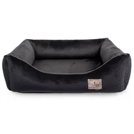 Legowiska dla psów - Legowisko dla psa kota Mata dla Psa Posłanie Kanapa Velvet Premium Czarne M - miniaturka - grafika 1