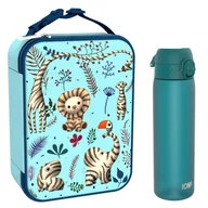 Survival - akcesoria - Zestaw śniadaniowy do szkoły ION8 Zebra Fan. Lunchbag i bidon 500ml z RECYCLON - miniaturka - grafika 1