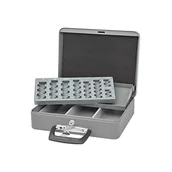 Sejfy i kasy pancerne - Wedo 149658012 kaseta do liczenia pieniędzy Standard (malowana proszkowo blachy stalowej, z uchwytem do noszenia i pracy w 3 kieszenie na banknoty, cylinder zabezpieczający przed kradzieżą, 30 x 24 x  149658012 - miniaturka - grafika 1