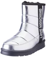 Botki damskie - Love Moschino Damskie buty St.ttod.winterboot Lame miękkie pu botki, srebrny, 6 UK - miniaturka - grafika 1