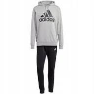 Dresy męskie - Dres męski adidas Big Logo Terry szaro-czarny IC6749 2XL - miniaturka - grafika 1
