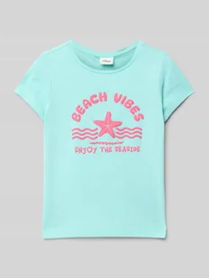 T-shirt o kroju regular fit z czystej bawełny - Koszulki dla dziewczynek - miniaturka - grafika 1