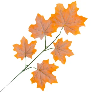 [6801380] Gałązka liście dekoracyjne nr 34 pomarańczowe - Sztuczne kwiaty - miniaturka - grafika 1