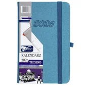 Kalendarze - Kalendarz 2026 A6 tygodniowy Techno turkusowy - miniaturka - grafika 1