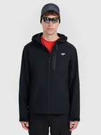 Kurtki i kamizelki sportowe męskie - 4F Kurtka softshell wiatroodporna membrana 8000 męska - czarna 3XL - miniaturka - grafika 1