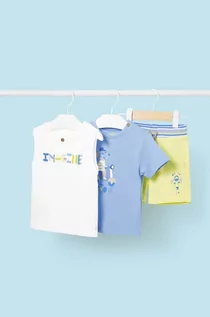 Dresy i komplety dla chłopców - Mayoral komplet bawełniany niemowlęcy kolor niebieski - grafika 1