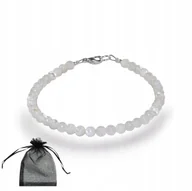 Bransoletki - Bransoletka z gładkich kulek masy perłowej ze srebrnym zapięciem 925 dł17cm - miniaturka - grafika 1