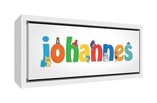 Little Helper JOHANNES1542-FC-15DE drewniana rama, druk na płótnie, spersonalizowany z imionami, Johannes, mały, 19 x 46 x 3 cm - Ramki na zdjęcia - miniaturka - grafika 1