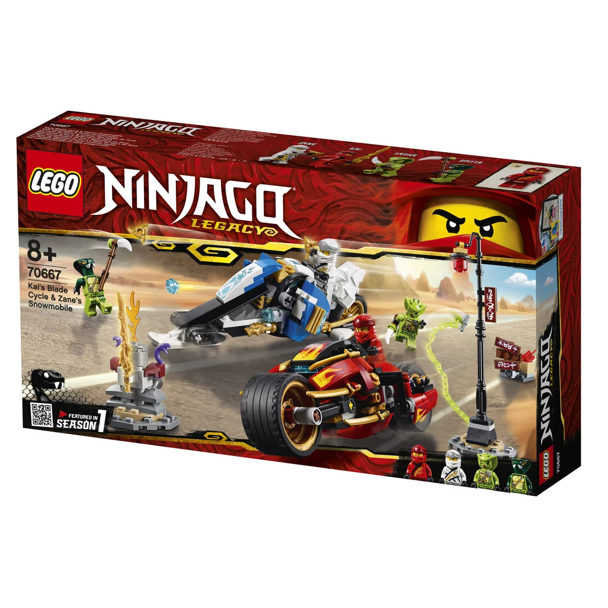 LEGO Ninjago Motocykl Kaia i skuter Zane'a 70667