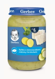 Gerber Obiadek, Ziemniaczki z gotowaną rybką i natką pietruszki, 190 g, 5m+ - Dania dla dzieci - miniaturka - grafika 1