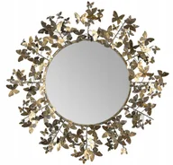 Lustra - LUSTRO DO SALONU WISZĄCE OKRĄGŁE METALOWE MOTYL ZŁOTE 80cm - miniaturka - grafika 1