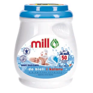Kapsułki do prania baby 50 sztuk MILL professional - Środki do prania - miniaturka - grafika 1