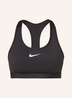 Biustonosze - Nike Biustonosz Sportowy Dri-Fit Swoosh Z Siateczką schwarz - grafika 1