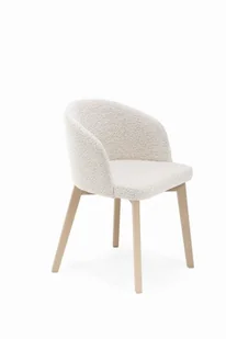 Flvaio 2 krzesło tapicerowane ecru nogi dąb sonoma - Krzesła - miniaturka - grafika 1