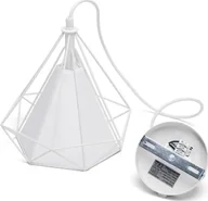 Lampy sufitowe - Lampa wisząca Aigostar Metalowy Żyrandol bez źródła światła biały E27 Żyrandol z żelazną klatką bez źródła światła biały E27 - miniaturka - grafika 1