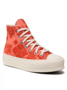 Converse Trampki Ctas Lift Hi A02233C Czerwony - Trampki damskie - miniaturka - grafika 1