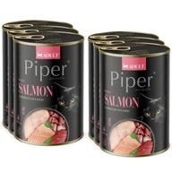Mokra karma dla kotów - DOLINA NOTECI Piper dla kota z łososiem 6x400g - miniaturka - grafika 1