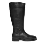 Kozaki damskie - Kozaki Tommy Hilfiger FW0FW08873 Czarny - miniaturka - grafika 1