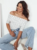 Bluzki damskie - Bluzka damska hiszpanka BLISSE jasnobeżowa Dstreet RY2511 - miniaturka - grafika 1