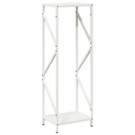 Wózki magazynowe - vidaXL Stojak na drewno opałowe biały 34x25x100 cm - miniaturka - grafika 1