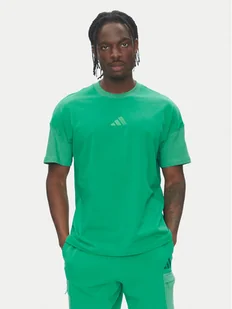 adidas T-Shirt ALL SZN Colorblock JJ3676 Zielony Loose Fit - Koszulki męskie - miniaturka - grafika 1