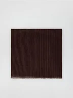 Apaszki i szaliki damskie - Reserved - Lniany szalik - ciemnobrązowy - miniaturka - grafika 1
