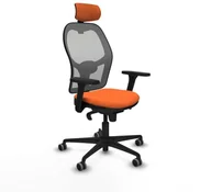 Fotele i krzesła biurowe - Krzesło Biurowe z Zagłówkiem Jorquera Piqueras y Crespo 3D036G2 Pomarańczowy - miniaturka - grafika 1