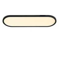 Lampy sufitowe - ELLY 07121/24/30 owalna lampa sufitowa LED 24W CCT wykończenie czarne sterowanie pilotem - miniaturka - grafika 1